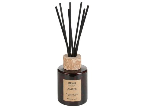 Zestaw zapachowy świeca sojowa i dyfuzor z patyczkami złoty bursztyn DARK ELEGANCE
