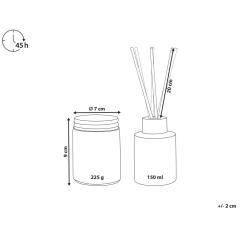 Zestaw zapachowy świeca sojowa i dyfuzor z patyczkami złoty bursztyn DARK ELEGANCE