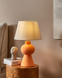 Lampa stołowa ceramiczna pomarańczowa FABILOS Lumarko!