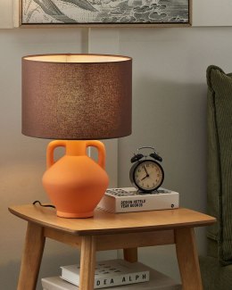 Lampa stołowa ceramiczna pomarańczowa LABRADA Lumarko!