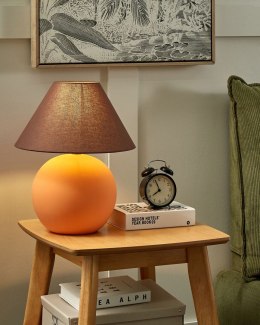 Lampa stołowa ceramiczna pomarańczowa LIMIA Lumarko!