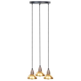 Lampa wisząca 3-punktowa metalowa mosiężna CASTALY Lumarko!