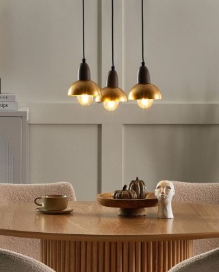 Lampa wisząca 3-punktowa metalowa mosiężna CASTALY