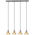 Lampa wisząca 4-punktowa metalowa mosiężna CASTALY Lumarko!