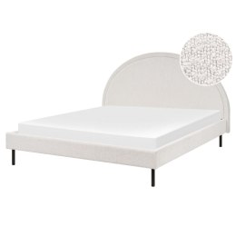Łóżko boucle 160 x 200 cm białe MARGUT Lumarko!