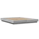 Rama łóżka, szary dąb sonoma, 150x200cm materiał drewnopochodny Lumarko!
