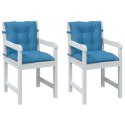 Poduszki na krzesła z niskim oparciem, 2 szt., niebieski melanż Lumarko!