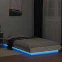 Rama łóżka z LED, biała, 90x190 cm, materiał drewnopochodny Lumarko!