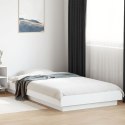 Rama łóżka z LED, biała, 90x190 cm, materiał drewnopochodny Lumarko!