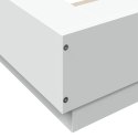 Rama łóżka z LED, biała, 90x190 cm, materiał drewnopochodny Lumarko!