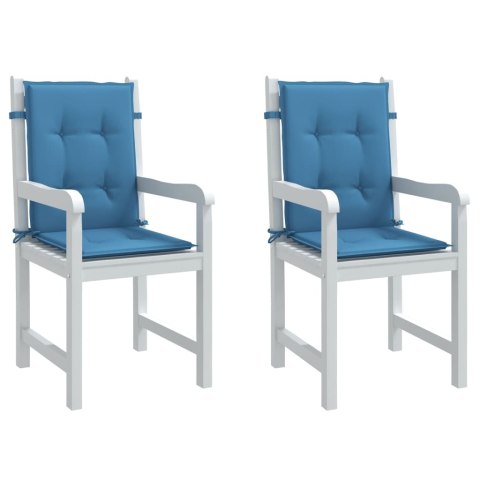 Poduszki na krzesła z niskim oparciem, 2 szt., niebieski melanż Lumarko!