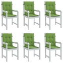 Poduszki na krzesła z niskim oparciem, 6 szt., zielony melanż Lumarko!