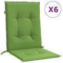 Poduszki na krzesła z niskim oparciem, 6 szt., zielony melanż Lumarko!