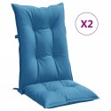 Poduszki na krzesła z wysokim oparciem, 2 szt, niebieski melanż Lumarko!