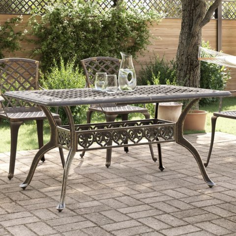 Stół ogrodowy, brąz, 150x90x72 cm, odlewane aluminium Lumarko!