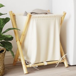 Kosz na pranie, kremowy, 45x55x63,5 cm, bambusowy Lumarko!