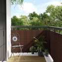 Parawan balkonowy, brązowo-czarny, 400x100 cm, polirattan Lumarko!