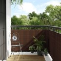 Parawan balkonowy, brązowo-czarny, 500x90 cm, polirattan Lumarko!