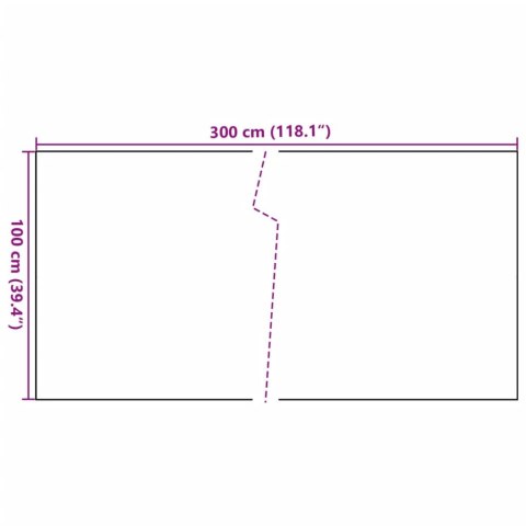 VidaXL Parawan balkonowy, czarny, 300x100 cm, polirattan
