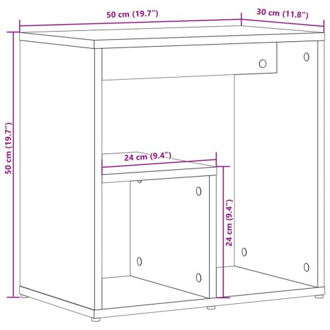 Stoliki boczne, 2 szt., czarne, 50x30x50 cm Lumarko!