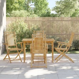 Składane krzesła ogrodowe, 4 szt., 53x66x99 cm, bambusowe Lumarko!