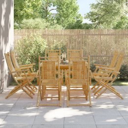 Składane krzesła ogrodowe, 8 szt., 53x66x99 cm, bambusowe Lumarko!