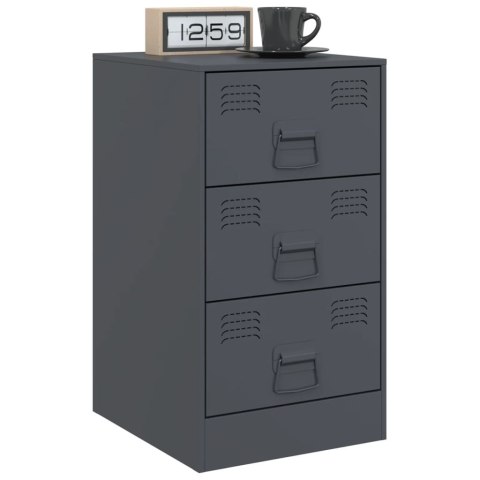 Szafki nocne, 2 szt., antracytowe, 34,5x39x62 cm, stal Lumarko!