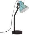 Lampa stołowa, 25 W, postarzany niebieski, 17x17x60 cm, E27 Lumarko!