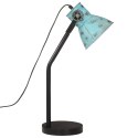 Lampa stołowa, 25 W, postarzany niebieski, 17x17x60 cm, E27 Lumarko!