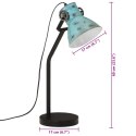 Lampa stołowa, 25 W, postarzany niebieski, 17x17x60 cm, E27 Lumarko!