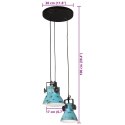 Lampa sufitowa, 25 W, postarzany niebieski, 30x30x100 cm, E27 Lumarko!