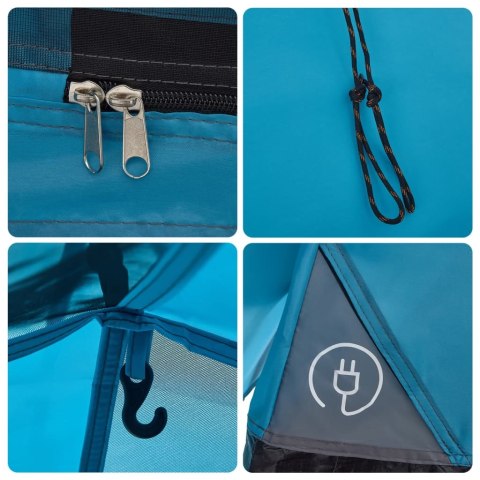 Namiot turystyczny, 3-os., niebieski, szybkie rozkładanie Lumarko!