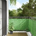 Osłona na ogrodzenie, zielona, wzór roślin, 600x75 cm, PVC Lumarko!