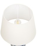 Lampa stołowa porcelanowa biało-niebieska BELUSO Lumarko!