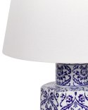 Lampa stołowa porcelanowa biało-niebieska MARCELIN Lumarko!