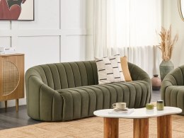 Sofa 3-osobowa welurowa zielona MALUNG Lumarko!