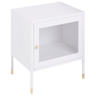 Szafka nocna metalowa biała OSSETT