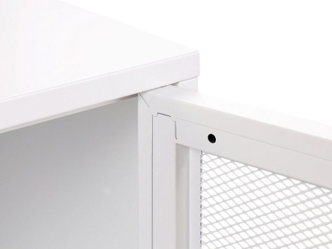 Szafka nocna metalowa biała OSSETT