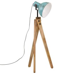 Lampa stojąca, 25 W, postarzany niebieski, 45x45x120 cm, E27 Lumarko!