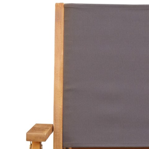 Składane krzesła ogrodowe, 4 szt., antracytowa tkanina i drewno Lumarko!