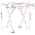 Stół jadalniany z nogami w kształcie litery X, 60x60x75,5 cm Lumarko!