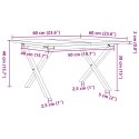 Stolik kawowy z nogami w kształcie litery X, 60x60x40 cm Lumarko!