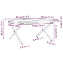 Stolik kawowy z nogami w kształcie litery X, 80x80x45,5 cm Lumarko!