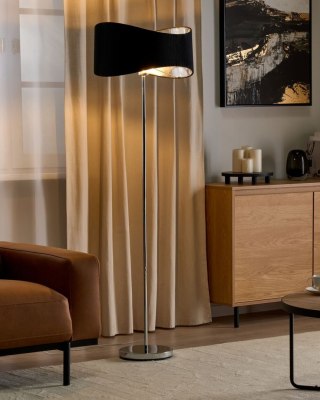 Lampa podłogowa metalowa srebrna CALVILLO