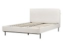 Łóżko boucle 140 x 200 cm białe CORIO Lumarko!