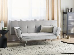 Tapicerowana sofa rozkładana jasnoszara BRISTOL Lumarko!