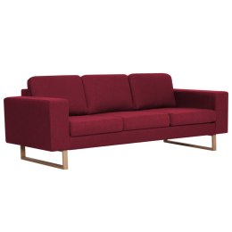 Sofa 3-osobowa, tapicerowana tkaniną, kolor czerwonego wina Lumarko!