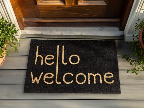 Wycieraczka kokosowa 40 x 60 cm czarna FANSIPAN