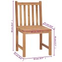 Krzesła ogrodowe, 4 szt., z poduszkami, lite drewno tekowe Lumarko!