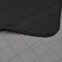 Dwustronna pikowana narzuta na łóżko, czarno-szara, 230x260 cm Lumarko!